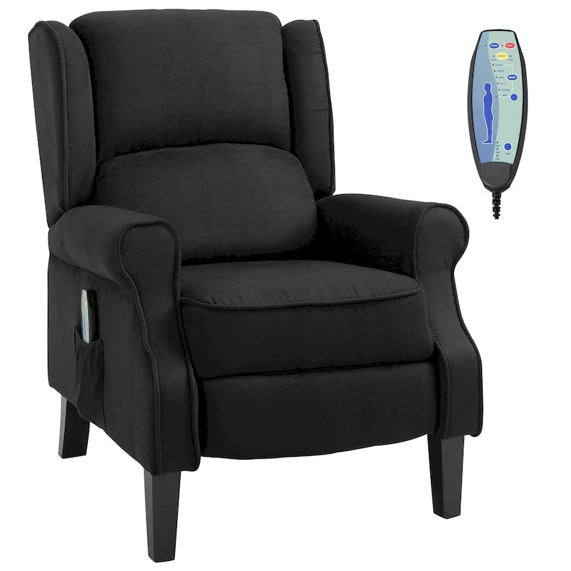 Fauteuil inclinable de massage chauffant avec chauffage lombaire et télécommande