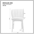 Chaise de salle à manger moderne sans accoudoirs, avec cadre en bois et assise rembourrée, adaptée à la cuisine, au salon et au restaurant