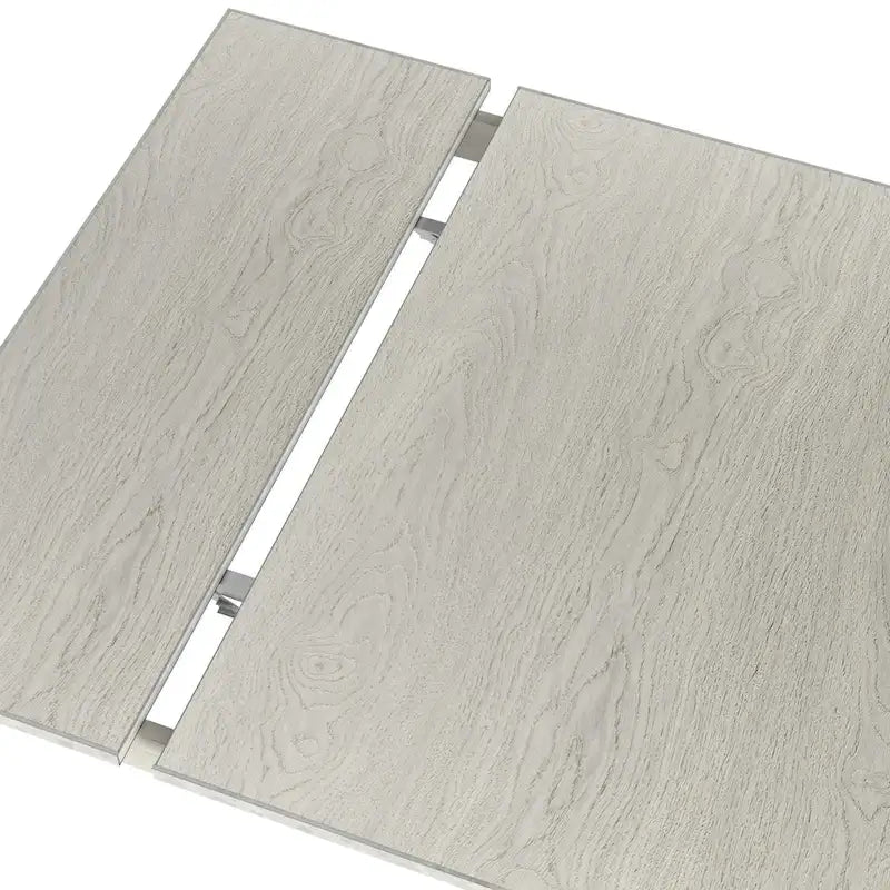 Table à manger rectangulaire extensible moderne en bois massif de 94 pouces