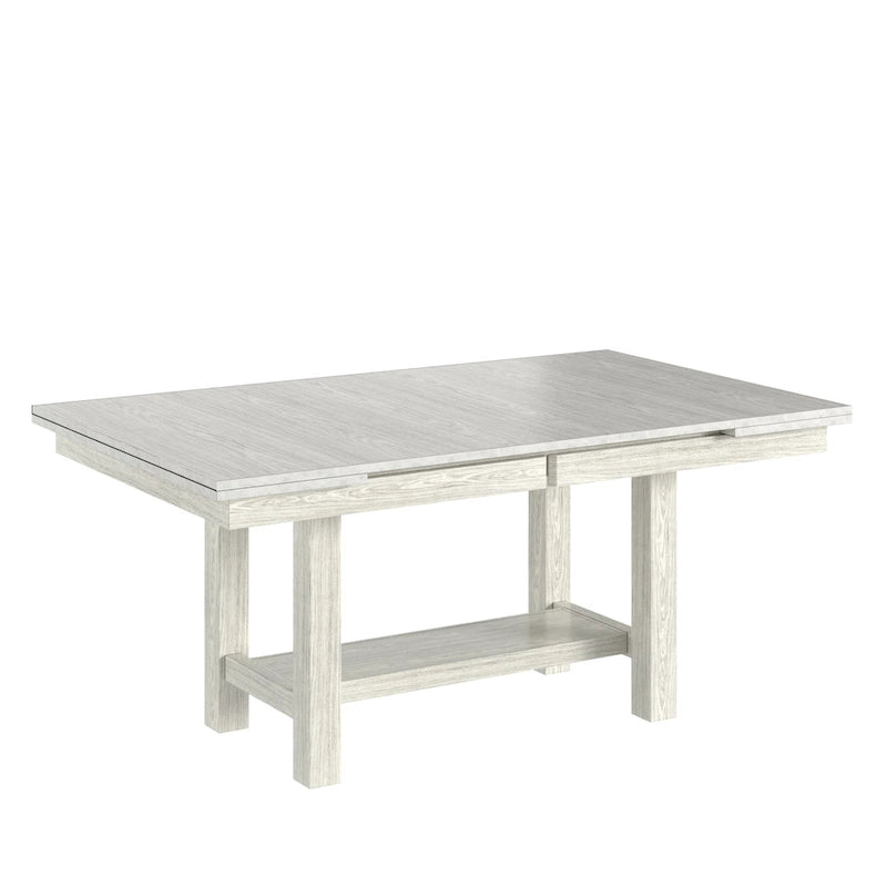 Table à manger rectangulaire extensible moderne en bois massif de 94 pouces