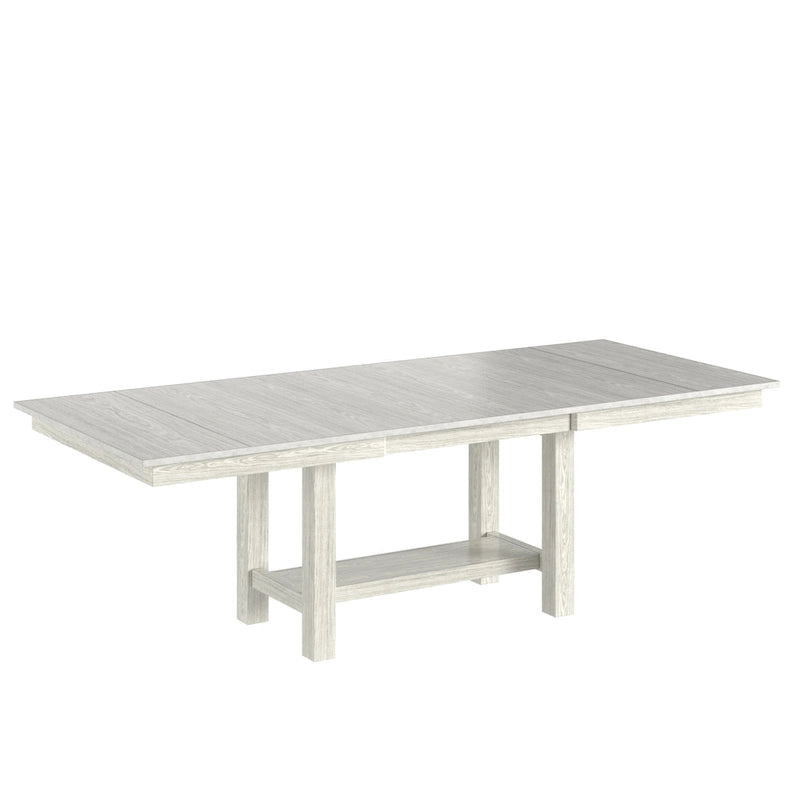 Table à manger rectangulaire extensible moderne en bois massif de 94 pouces