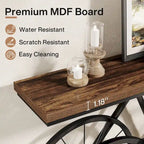 Console extra longue de 180 cm avec base en métal de vélo pour entrée, salon - 30P x 180L x 85H cm