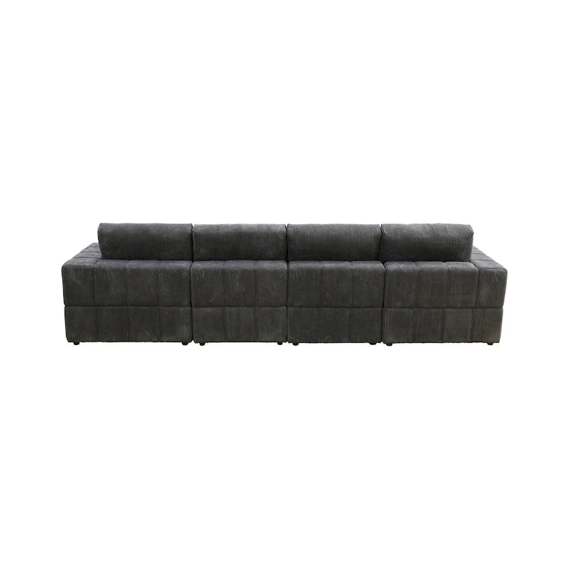 Canapé d'angle modulaire en velours côtelé en U 132W