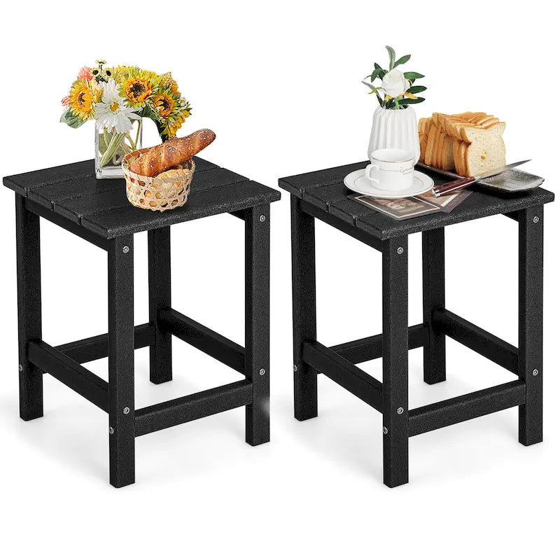 Table d'appoint Adirondack de patio 14" Carrée en PEHD Résistante aux intempéries