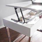 Bureau Ida blanc réglable en hauteur assis/debout