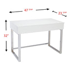 Bureau Ida blanc réglable en hauteur assis/debout