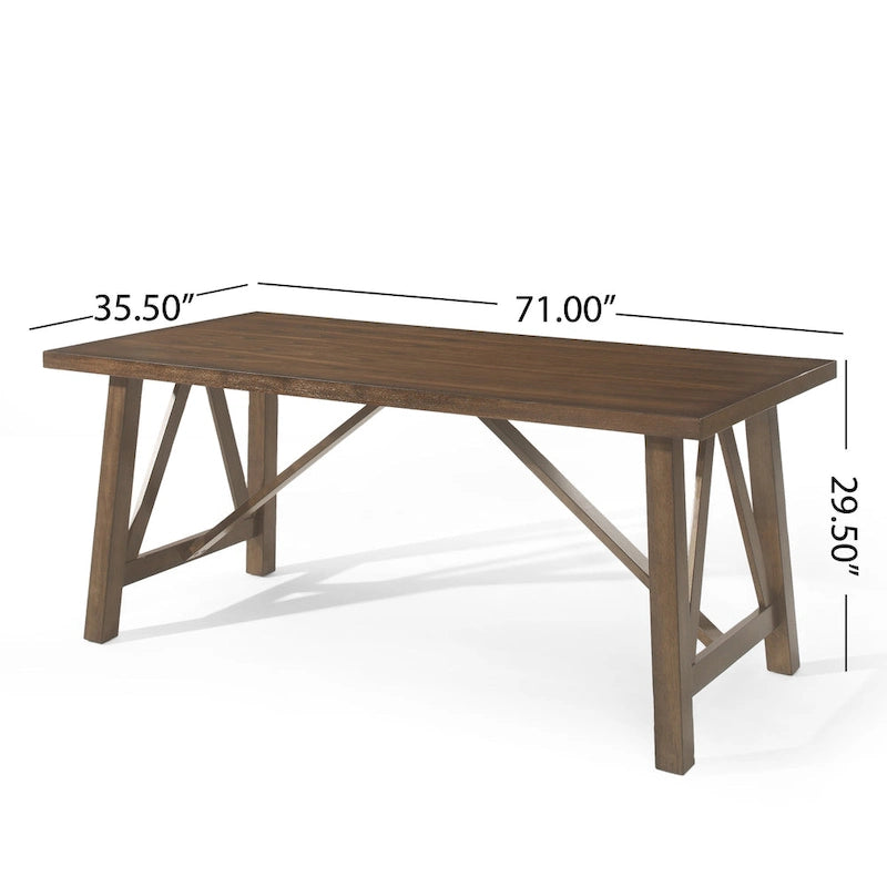 Table de salle à manger en bois Fairgreens Farmhouse avec 6 chaises