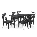 Table de salle à manger en bois Fairgreens Farmhouse avec 6 chaises