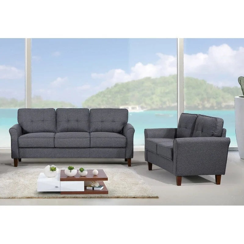 Canapé deux places et canapé Kouchouk Tufted Mid Century