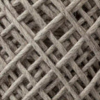 Pouf rond en laine tressée marron Allium