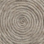 Pouf rond en laine tressée marron Allium