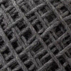 Pouf rond en laine tressée marron Allium