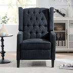 Fauteuil inclinable manuel rembourré de 27 pouces de large, fauteuil de salon avec pieds en bois