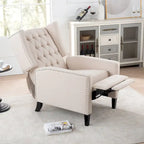 Fauteuil inclinable manuel rembourré de 27 pouces de large, fauteuil de salon avec pieds en bois