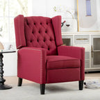 Fauteuil inclinable manuel rembourré de 27 pouces de large, fauteuil de salon avec pieds en bois