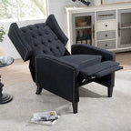 Fauteuil inclinable manuel rembourré de 27 pouces de large, fauteuil de salon avec pieds en bois