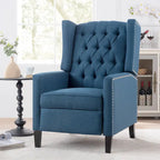 Fauteuil inclinable manuel rembourré de 27 pouces de large, fauteuil de salon avec pieds en bois