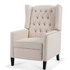 Fauteuil inclinable manuel rembourré de 27 pouces de large, fauteuil de salon avec pieds en bois