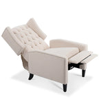 Fauteuil inclinable manuel rembourré de 27 pouces de large, fauteuil de salon avec pieds en bois