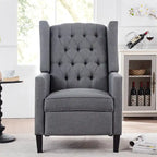 Fauteuil inclinable manuel rembourré de 27 pouces de large, fauteuil de salon avec pieds en bois