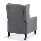 Fauteuil inclinable manuel rembourré de 27 pouces de large, fauteuil de salon avec pieds en bois