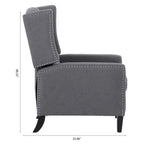 Fauteuil inclinable manuel rembourré de 27 pouces de large, fauteuil de salon avec pieds en bois