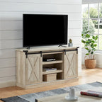 Meuble TV 54 pouces pour téléviseurs jusqu'à 60 pouces avec portes coulissantes style ferme