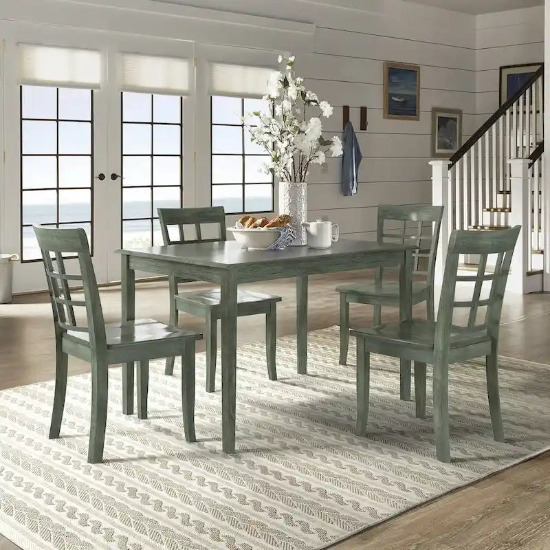 Ensemble de salle à manger rectangulaire Wilmington II 122 cm vert sauge antique