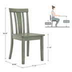 Ensemble de salle à manger rectangulaire Wilmington II 122 cm vert sauge antique