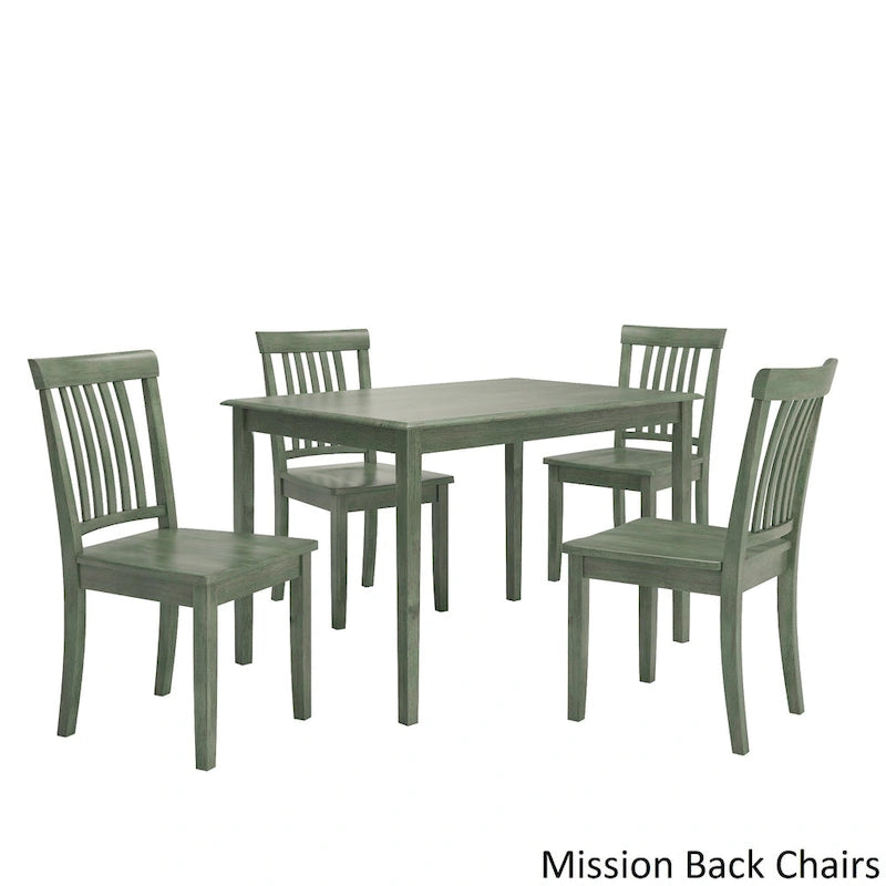 Ensemble de salle à manger rectangulaire Wilmington II 122 cm vert sauge antique