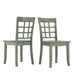 Ensemble de salle à manger rectangulaire Wilmington II 122 cm vert sauge antique