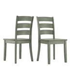 Ensemble de salle à manger rectangulaire Wilmington II 122 cm vert sauge antique