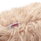 Pouf Mosier Modern Glam en fausse fourrure