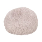 Pouf Mosier Modern Glam en fausse fourrure