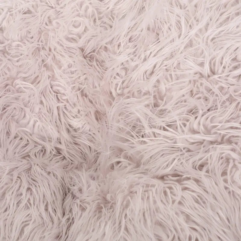 Pouf Mosier Modern Glam en fausse fourrure