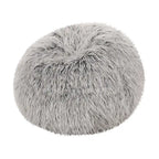 Pouf Mosier Modern Glam en fausse fourrure