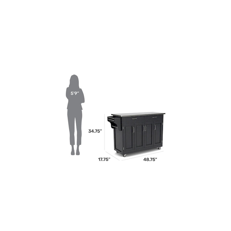Chariot de cuisine noir Create-a-Cart