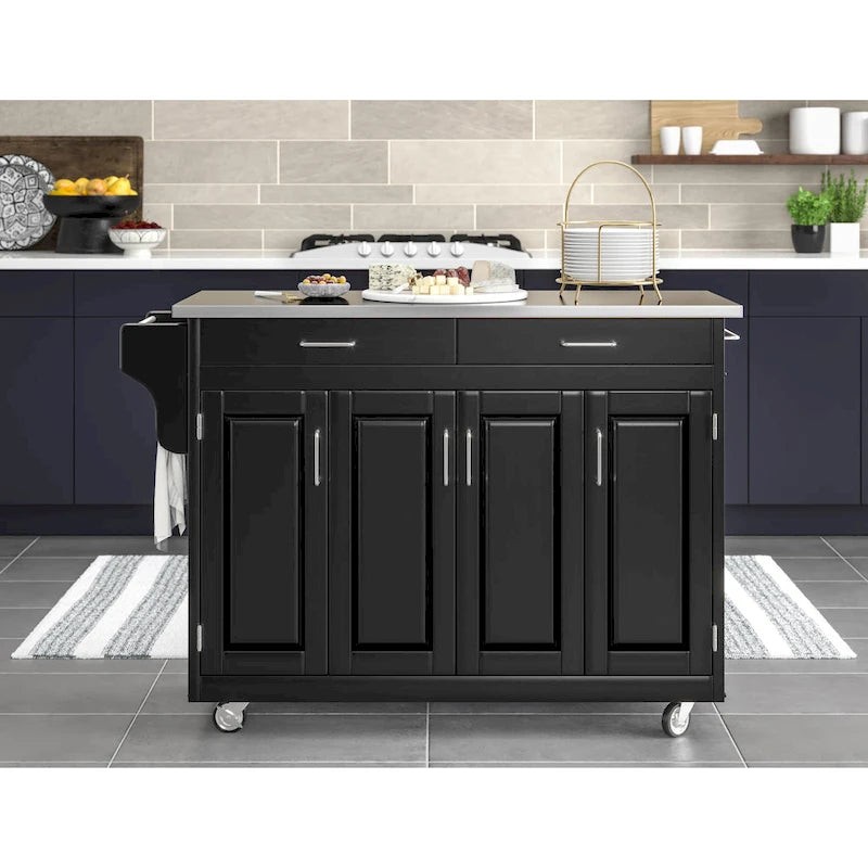 Chariot de cuisine noir Create-a-Cart