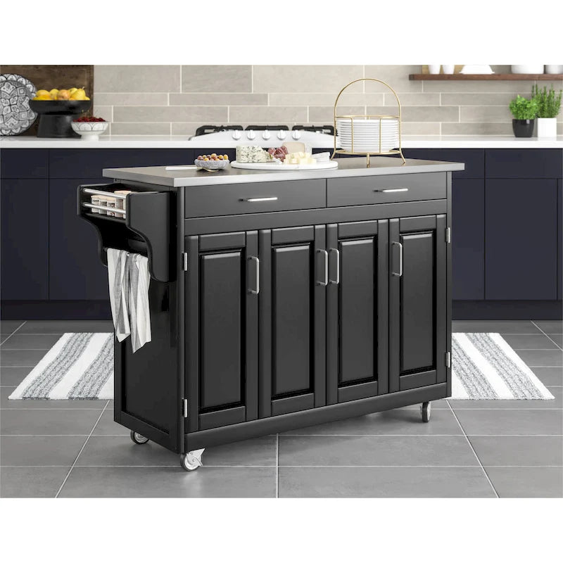 Chariot de cuisine noir Create-a-Cart