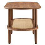 Table Basse en Bois de Noyer Moderne Colusa avec Étagère
