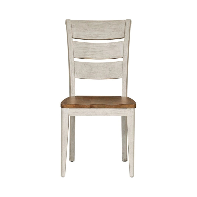 Chaise de salle à manger à barreaux ajourés, style antique, coloris blanc, collection "Farmhouse Reimagined"