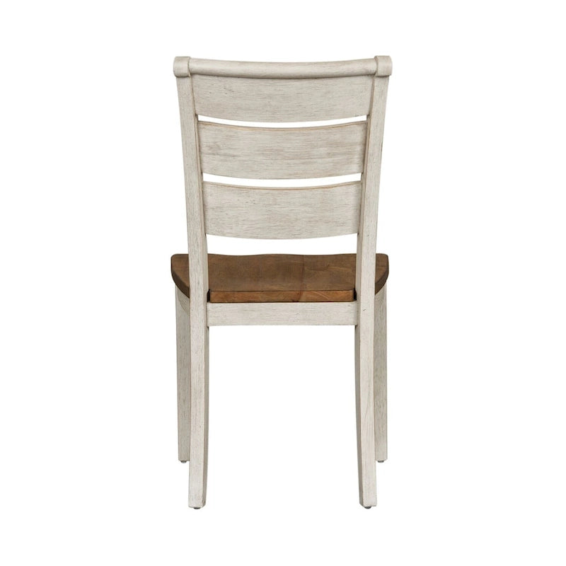 Chaise de salle à manger à barreaux ajourés, style antique, coloris blanc, collection "Farmhouse Reimagined"