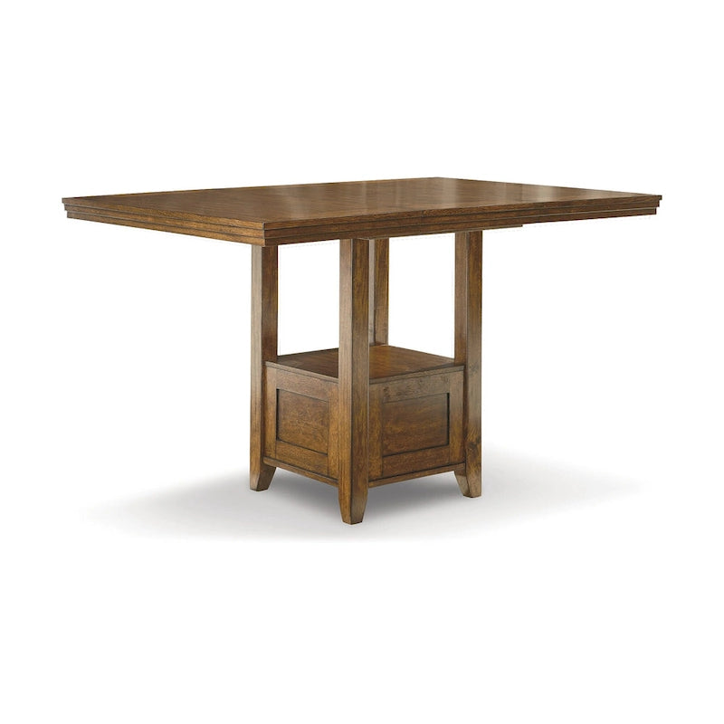 Table de salle à manger à hauteur de comptoir Ralene marron moyen avec 4 tabourets de bar