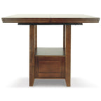 Table de salle à manger à hauteur de comptoir Ralene marron moyen avec 4 tabourets de bar