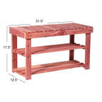 Banc à chaussures 2 niveaux en cèdre Cedar Fresh