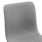 Chaise de salle à manger en tissu industriel moderne du milieu du siècle, gris