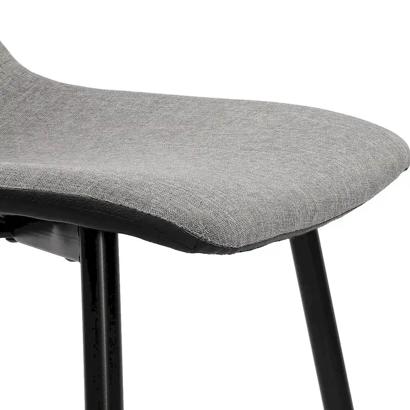 Chaise de salle à manger en tissu industriel moderne du milieu du siècle, gris