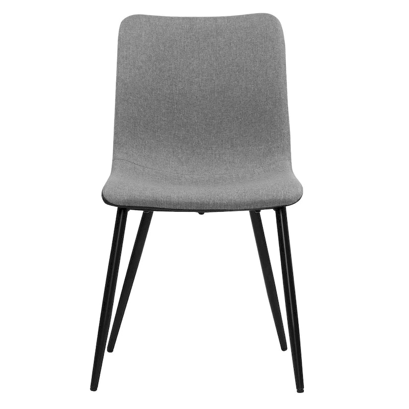 Chaise de salle à manger en tissu industriel moderne du milieu du siècle, gris