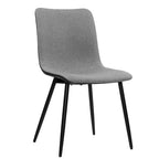 Chaise de salle à manger en tissu industriel moderne du milieu du siècle, gris
