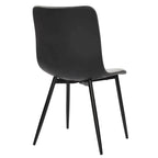 Chaise de salle à manger en tissu industriel moderne du milieu du siècle, gris